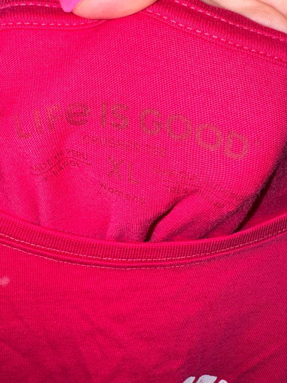 Life Is Good Hot Pink 'Dog Days' Long Sleeve Tee - Picture 5 of 6